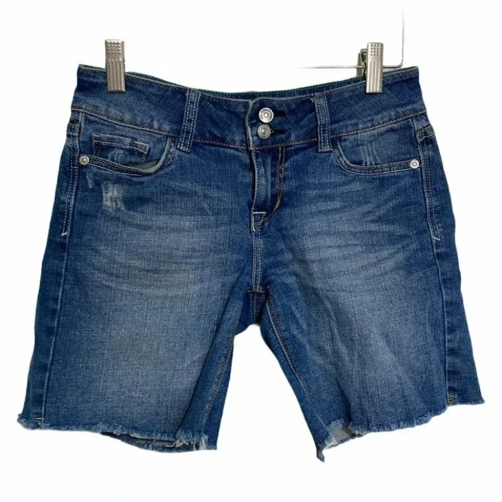 Delias 0 BAILEY blue distressed jean shorts‎